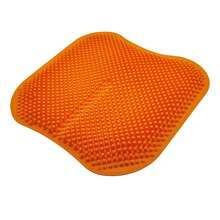Silicone Seat Cushion, Cooling Seat Cushion (Super Large & Thick), Breathable Honeycomb Design Absorbs Pressure Points Seat Cushion, Gel Cushion For Office Chair, Home Car Seat Cushion For Wheelchair - 橘色 - 查看 1