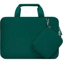 MOSISO 13-13.3 Pulgadas Funda para Laptop Compatible con MacBook Pro 14 M5 M4 M3 M2 M1,Neopreno Maletín con Bolsa Pequeño Desmontable, Rosa - Verde Azulado - Ver 8