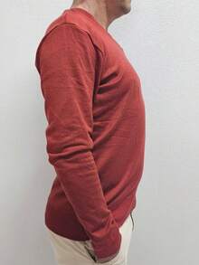 Men's Cold Weather Sweater | Men's Knit Sweater | Winter Knit Wool Pullover Long Sleeve V-Neck Men's Knit Sweater V-Neck Long Sleeve Fitted Basic Comfortable | Men's Knit Sweater With V-Neck Ribbed Casual Elegant | Men's Fine Knit Pullover Long Sleeve V-Neck Basic Various Colors | Men's Knit Sweater V-Neck Casual Style Comfortable For Everyday - 銅 - 查看 10