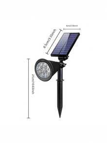 Outdoor Solar Landscape Spotlights, 3 Modes (Low Light Mode, Medium Light Mode, Strong Light Mode), Adjustable Light, Solar Landscape Spotlights Change Color, Suitable For Driveway/Backyard/Courtyard Landscape/Trees/Garage (Warm Yellow)