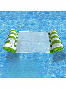 1 pezzo - Amaca gonfiabile a righe colorate per piscina, sedia a sdraio galleggiante, adatta per adulti, massimo comfort per feste in piscina e relax, accessori essenziali per feste in piscina | Sedia gonfiabile a righe | Galleggiante rilassante, galleggiante per piscina, accessori da spiaggia