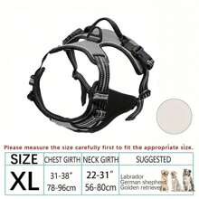 Arnés para perros, arnés para mascotas sin tirón con 2 clips para correa, chaleco acolchado suave ajustable para perros, chaleco reflectante Oxford sin ahogo con asa de control fácil para perros grandes - El chaleco y la cuerda no son un conjunto y deben comprarse por separado