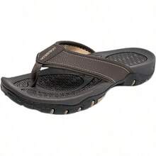 KIIU Mens Thong Sandals Indoor And Outdoor Beach Flip Flop - Brown 81 - View 1