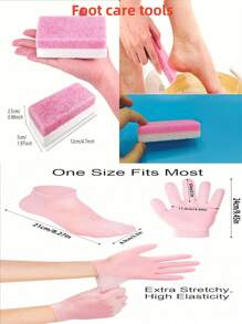 1 Pair High Elastic Moisture-Wicking Compression Socks, Reusable Aloe Vera Socks, Night SPA Socks, Non-Slip Gel Heel Socks, Unisex, Suitable For Dry Skin, Dry Feet, Rough Skin, Home Foot Care, Can Be Used With Favorite Lotions And Creams, Gift For Mom, Girls, Various Combinations, Suitable For Massage And Moisturizing Gel For Foot Care, Friend Gift, Women Gift - Multicolor - View 5