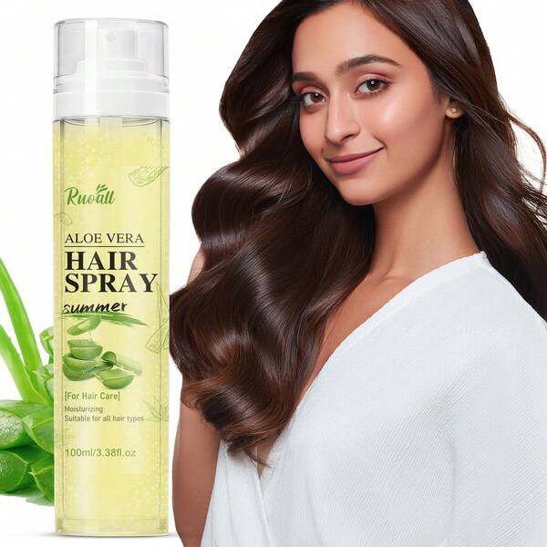 Bruma hidratante de cabello de Aloe Vera | Acondicionador en spray suavizante para dejar en el cabello | Fórmula ligera desenredante | Para cabello seco y dañado | Fácil de llevar de viaje
