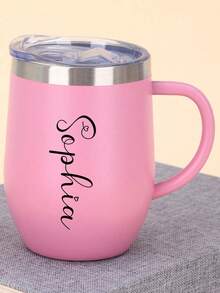 1pc Custom 12oz Stainless Steel Vacuum Insulated Tumbler With Handle - Personalized Egg-Shaped Cup, Modern, Bohemian, Perfect Birthday Gift For Lover, Girlfriend, Mother, Father, Ideal For Valentine's Day, Anniversary, Christmas, Thanksgiving,Multi-Functional,Durable,Ornamental,Reusable,Exquisite,Stylish,High-Quality,Colorful,Modern,Custom,Personalized,Unique - Multicolor - View 7