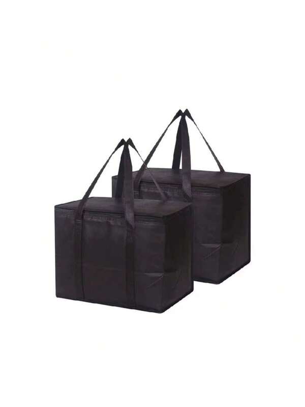 Borse della spesa isolate, grande capacità, borsa termica riutilizzabile, borsa frigo morbida, borsa per cibo da asporto caldo e freddo, leggera, con cerniera robusta, pieghevole, borsa da pranzo in piedi per donne