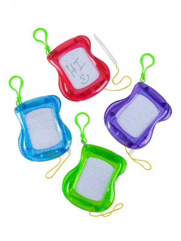 1 pezzo Lavagna magnetica mini di colore casuale - Portachiavi per zaino con molletta, lavagna per disegnare cancellabile, blocco per schizzi e scrittura, gadget per feste e riempitivi per buste regalo