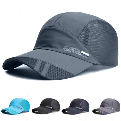 [Quick-Drying Baseball Cap] Quick-Drying Breathable Sunshade Baseball Cap 4 Colors Available, Adjustable Sports Hat, Suitable For Outdoor Golf Fishing Running