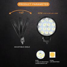 HYNBYZJ 48W Car LED Bar Worklight MINI 16SMD Round Square Work Light 12V Auto Light Fog Lamp Off Road For ATV SUV Spotlight - White - View 4