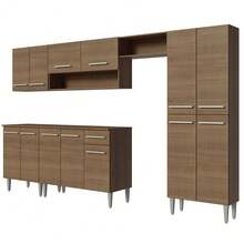 Madesa Armario Cocina Integral 293cm Emilly Marrón 10 - Marrón - Ver 10