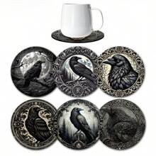 4/6 buc suporturi decorative cu craniu și flori, covorașe pentru băuturi, potrivite pentru casă și petrecere, protecții de masă antiderapante multifuncționale rezistente la căldură, cadou ideal pentru prieteni și familie