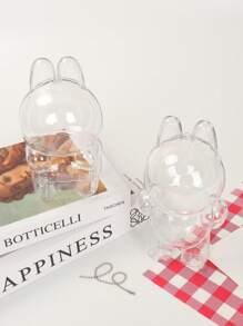 1 个小雕像保护套，包括站立和坐姿，透明悬挂/储物盒，带钥匙扣 - 适用于时尚乙烯基保护套、情人节/圣诞节礼物（不含娃娃）