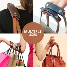 PU Leather Bag Shoulder Strap Protector, Portable PU Leather Handle Cover, Luggage Trolley Case Cover, Removable Handle Seat Belt Protector, Suitable For Boxes, Bags, Handbags, Suitcases, Backpacks, Travel Essentials, Student Back-To-School Supplies, Holiday Supplies, Airplane Essentials