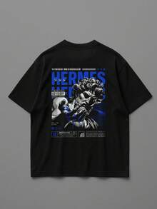 Oversized Streetwear Cotton T-Shirt Printed Shirt - in 06 - Xem 2