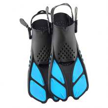 Snorkel Fins Adjustable Buckles Open Heel Swim Flippers Travel Size Short Swim Fins For Snorkeling Diving Swimming Adult Men Women, Beach Essentials, Beach Accessories, Pool Float