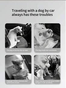1pc Black 210T Taffeta Waterproof Car Trunk Pet Mat, Anti-Scratch Dog Outing Dog Stuff