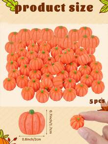 20 Pcs Classic Style Resin Pumpkins Mini Pumpkins Fake Pumpkins Artificial Pumpkins Thanksgiving Ornaments For Vase Filler DIY Crafts Fall Halloween Party Supplies Home Table Decorations