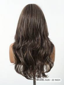 Tóc giả dài trung bình 22 inch màu nâu ombre, kiểu gợn sóng xoăn, có mái, được làm từ chất liệu tổng hợp chịu nhiệt, phù hợp cho nữ, phụ kiện thời trang, quà tặng ngày lễ, thích hợp cho sử dụng hàng ngày, dự tiệc hoặc du lịch nghỉ lễ. - Màu nâu highlight - Xem 6