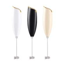 Nuevo espumador de leche, espumador de leche de mano de alta potencia, espumador de leche mini, agitador de café, mezclador de acero inoxidable para café y bebidas para latte, capuchino, matcha, chocolate caliente, espumador de leche portátil, cafetera eléctrica mini inalámbrica