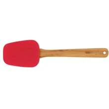 3-Piece Silicone Kitchen Kit With Bamboo Handle, Heart-Shaped Spoon, Spatula And Practical Spoon - Red - View 7
