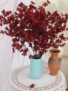 1pc High Branch Synthetic Flower Apple Flower Fake Flower Wedding Decoration And Party Item - Burgundy - View 10