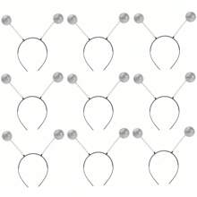 4 pièces/set Lunettes de fête d'Halloween, de la Saint-Valentin + Serre-tête Masque Maquillage Gants Accessoires de cheveux Déguisement Accessoires, Nouvelle tenue de scène de fête de Noël pailletée et à paillettes