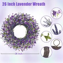 26 Inch Lavender Wreath Summer Spring Wreaths For Front Door Wreaths For Front Door For Wedding Farmhouse Purple LavenderB0DWMNY3YT[Am]14W10