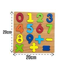 Placa Educativa Alfabeto, Números e Operações - Brinquedo Pedagógico Infantil - Números de 1 a 20 + Operações - Visão 3