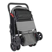 Pet Stroller, 44 Lbs Weight Capacity, Foldable Dog Stroller Cart, 4 Wheels Cats Stroller With Mesh Windows & Revrsible Handle, Portable Pet Carrier Stroller With Brake, For Small To Medium Pets - Black - View 8
