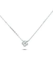 EleRunis 1 Pieza Collar de Plata de Ley 925 con Colgante de Flores de Turquesa, Joyería Fina como Regalo para Mujer para Uso Diario, Boda, Fiesta, Compromiso, Día de San Valentín