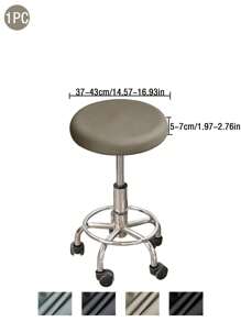 1 件牛奶丝防水圆形凳子套，防尘、防溅，经典简约设计，适用于酒吧、餐厅椅子、秋季装饰、秋季装饰、房间装饰