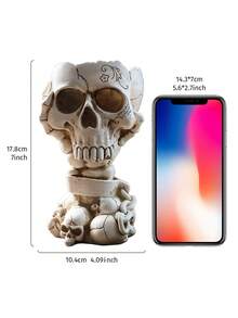 1 szt. Nowoczesna, kreatywna doniczka w kształcie czaszki, doniczka z żywicy w stylu vintage, europejska, dekoracyjna do ogrodu, odpowiednia do ogrodu i innych spersonalizowanych dekoracji