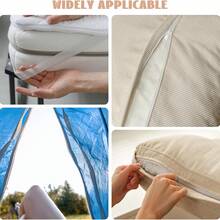 1 Roll 3# Nylon Coil Zipper, 196.85 Inch/393.7 Inch Continuous Nylon Coil Zipper With 10/20 PCS Silver Zipper Sliders