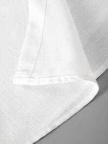 男士薄款立领拼接仿亚麻虎纹纽扣长袖抽绳双斜插口袋裤装 - 彩色 - 查看 6