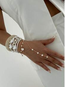 时尚个性化夸张金属手链，百搭手镯腕链