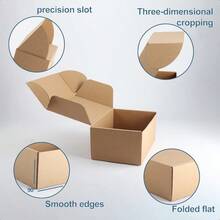 PHAREGE 9x6x4 Inch Gift Shipping Boxes Bulk 25 Pack Brown Tab Lock Tuck Top Mailing Boxes For Packaging Small Business Small Cardboard Mailer Boxes For Wrapping Present-0166 - 棕色 - 查看 4