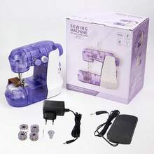 Mini 717 Sewing Machine - Compact Household Sewing Machine With Foot Pedal, Electric Sewing Machine For Beginners - EU E Type Plug(220-240V) - View 7