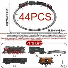 Electric Train Set For Kids, Train Toys With Real Smoke And Sound, Luxury Track & Glowing Passenger Carriages, Christmas Gifts For 3 4 5 6 7 8+ Years Old - Multicolor - View 11