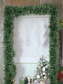 1 Stück 5m grüner Weihnachtsgirlande, künstliche Weihnachtsgirlande, zum Selbermachen von Kränzen, geeignet für Innen- und Außendekoration, Türdekoration, Herbstdekoration für Veranda, Herbstdekoration für Zuhause, Raumdekoration, Heimdekoration, Schlafzimmerdekoration, Weihnachtsdekoration Winter