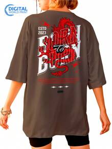 Born To Burn Dragon Oversized Streetwear Premium Ref-000114