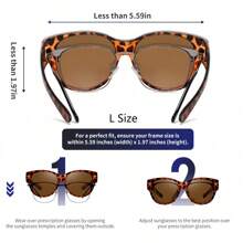 Polarized Glasses Fit Over Prescription Glasses For MenWomen, Oversized Square Glasses, Protection