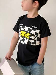 Camiseta Manga Corta para Niño con Diseño Racing y Estampado Estilo Deportivo Street 6‑16 Años - Negro - Ver 3