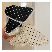 1 Peça/2 Peças Delicado Grampo de Cabelo Tipo Garra de Caranguejo com Pérola Falsa e Borboleta de Chiffon Francês, Acessório de Cabelo Elegante e Minimalista, Material Escolar, Faculdade, Acessórios de Cabelo com Pérola Falsa