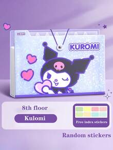 1pc Cartoon Sanrio Character File Folder, 8-Layer Large Capacity A4 Document Organizer, Elementary Student Paper Holder, Transparent Insert Page Data Bag, High-Quality Children File Folder - Multicolor - View 8