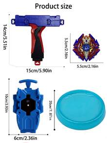 Zestaw 11 zabawek w postaci wirującego bączka z wielokolorowymi uchwytami i wyrzutnią, odpowiedni do walki, różne style, prezent świąteczny