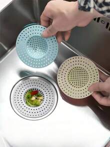 10/5pcs Sink Drain Filter - Convenient Bathroom Drain, Essential Kitchen And Bathroom Accessory, Plastic Garbage Stopper, Kitchen Strainer, Shower Drain Filter, Bathroom Hair Catcher, Bathtub Hair Catcher, Bathroom Small Tool, Suitable For Most Sink Drains, Random Color - Multicolor - View 3