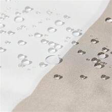 防水面料浴室浴帘带挂钩，可机洗，200 x 180 厘米，大号浅棕色、米色，浴室装饰，房间装饰，家居装饰，浴室配件，返校