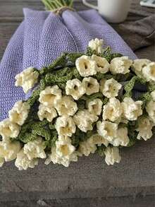 1 Piece Rose Bouquet Blanket, Handmade DIY Material Kit, Crochet Flower Blanket, Bellflower Blanket, Holiday Handmade Gift, Wedding Souvenir Birthday Gift - 彩色 - 查看 13