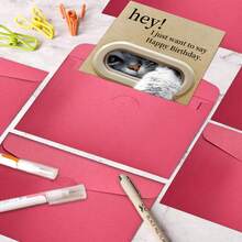 1pc Unique Cat Greeting Card With Envelope, Funny Thank You/Birthday/Holiday Card, Cute Design For Thoughtful Gift